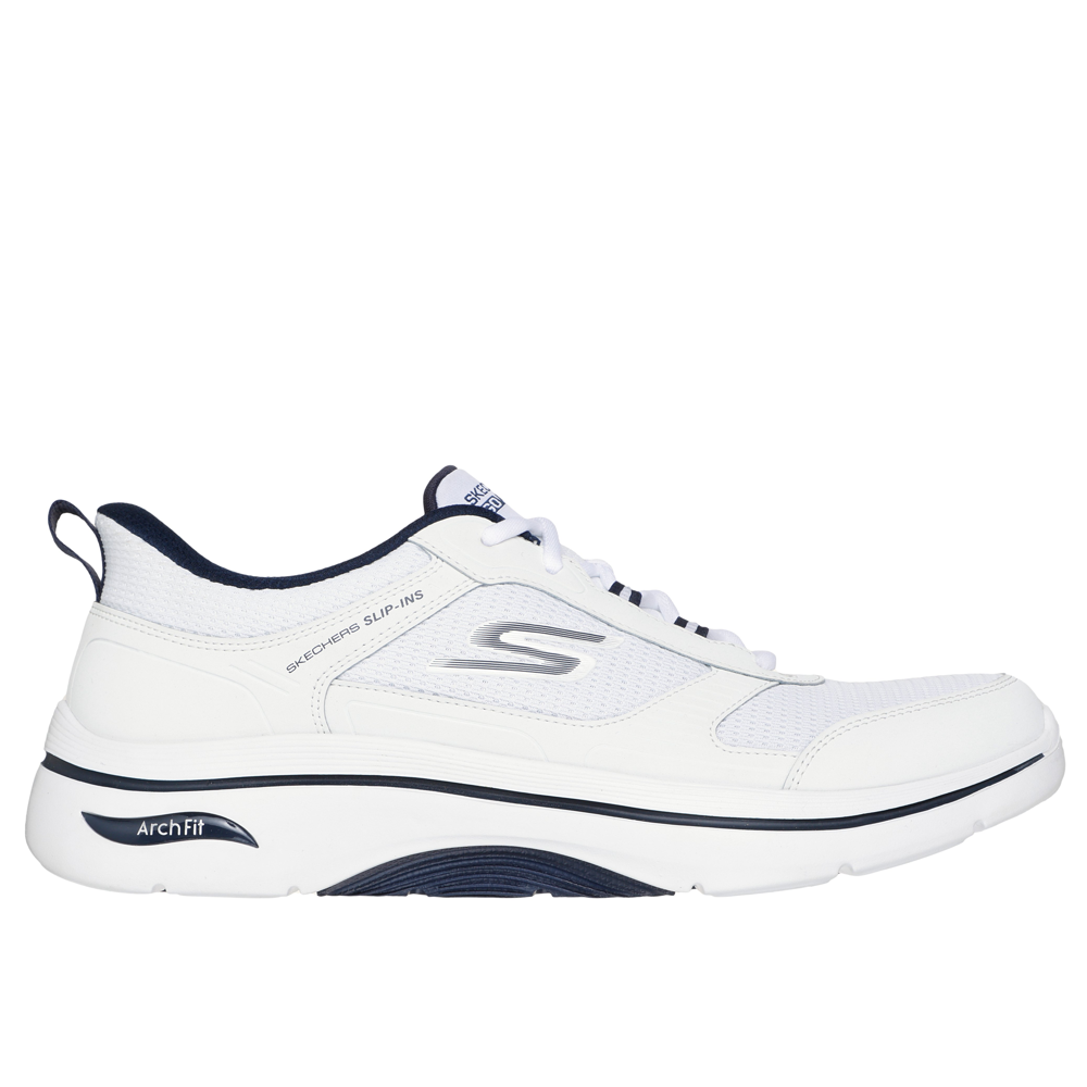 Walk Arch Fit Skechers Go Walk White Leather Skechers Slip-Ins Go