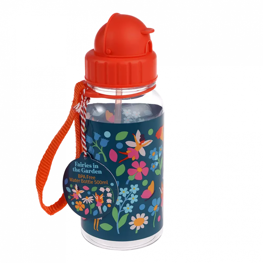 Rex Children's Water Bottle with Straw 500ml Fairies in the Garden