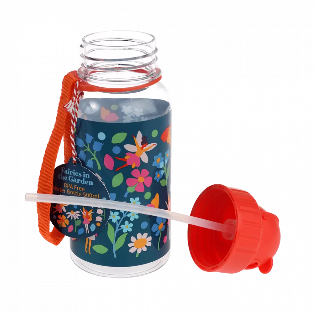 Rex Children's Water Bottle with Straw 500ml Fairies in the Garden