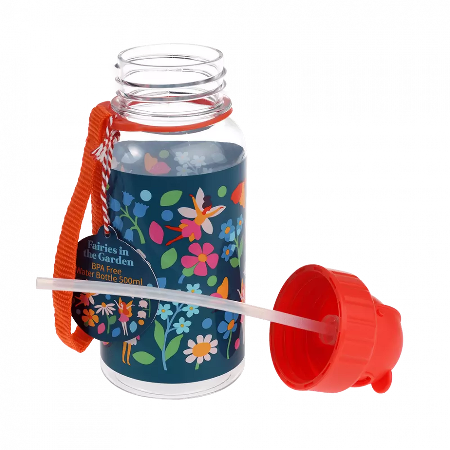 Rex Children's Water Bottle with Straw 500ml Fairies in the Garden