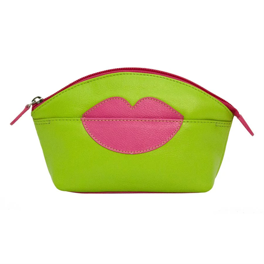 AP6481 Pear Cosmetic Pouch/Bag with Hot Pink Lips