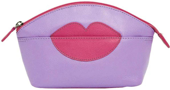 AP6481 Amethyst Cosmetic Pouch/Bag with Hot Pink Lips