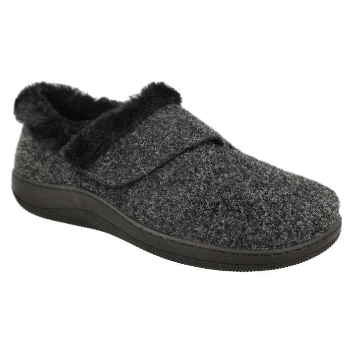 DB Shoes Talala 72986A Black Felt Slippers