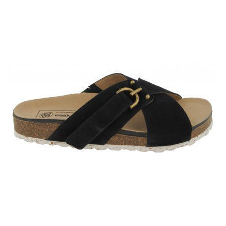 DB Shoes Raja 75056N 2V Width Dark Navy Suede Sandal