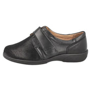DB Shoes Petula 75264A 2V Black Leather & Stretch Ladies Shoe