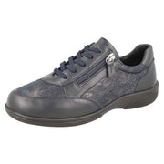 DB Shoes Wayfaring 75374N 2V Navy Leather & Stretch Ladies Shoe