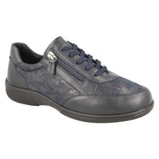DB Shoes Wayfaring 75374N 2V Navy Leather & Stretch Ladies Shoe