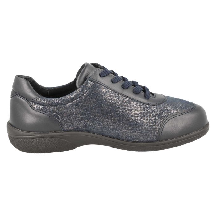 DB Shoes Wayfaring 75374N 2V Navy Leather & Stretch Ladies Shoe
