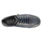 DB Shoes Wayfaring 75374N 2V Navy Leather & Stretch Ladies Shoe