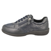 DB Shoes Wayfaring 75374N 2V Navy Leather & Stretch Ladies Shoe