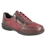 DB Shoes Wayfaring 75374R 6V Burgundy Leather & Stretch Ladies Shoe