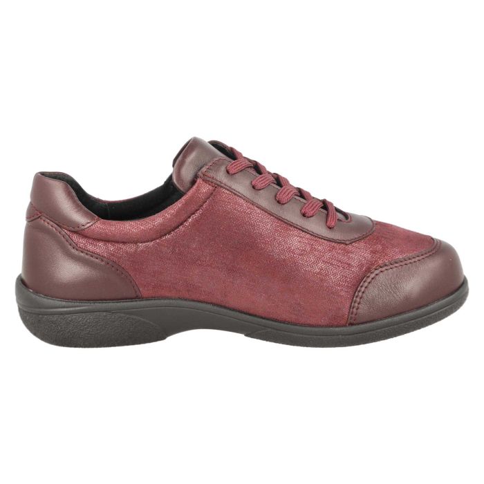 DB Shoes Wayfaring 75374R 6V Burgundy Leather & Stretch Ladies Shoe