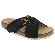 DB Shoes Raja 75056N 2V Width Dark Navy Suede Sandal