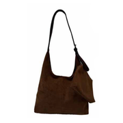SUS5799 Brown Faux Suede Hobo Bag & Purse