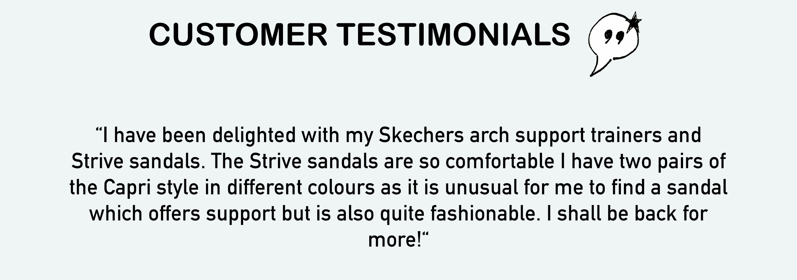 testimonial skechers arch support