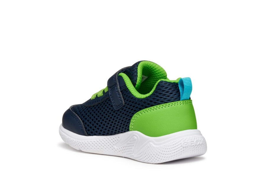 Geox B SPRINTYE BOY B454UC 01454 C0749 Boys Navy / Lime Trainer