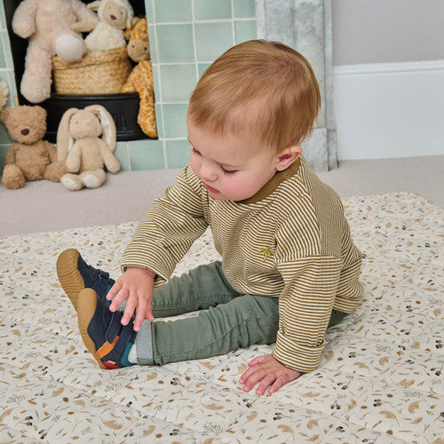Start-rite 0839_19 Zap Navy Leather Boys Shoe