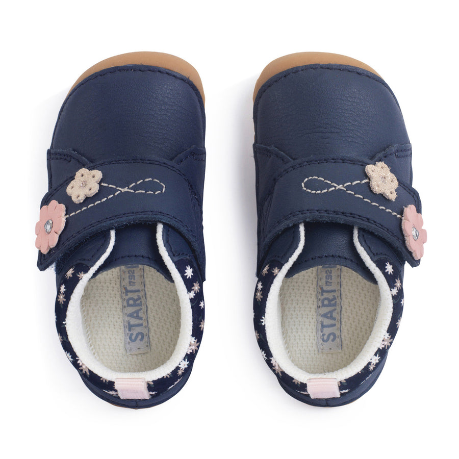Start-rite 0846_9 Lila Navy Leather Girls Pre Walkers Shoe