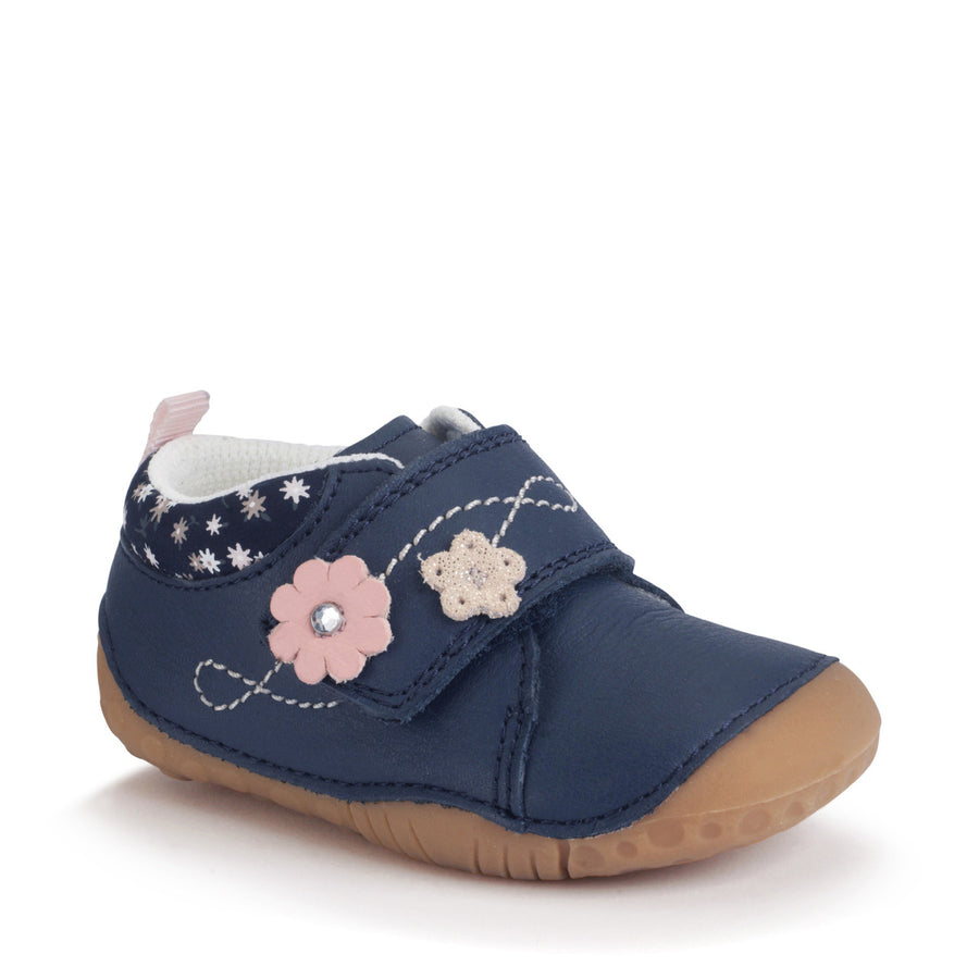 Start-rite 0846_9 Lila Navy Leather Girls Pre Walkers Shoe
