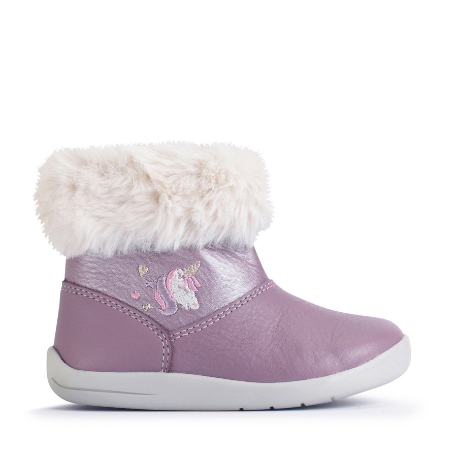 Start-rite Flurry 0855_8 Girls Mauve First Walker Boots
