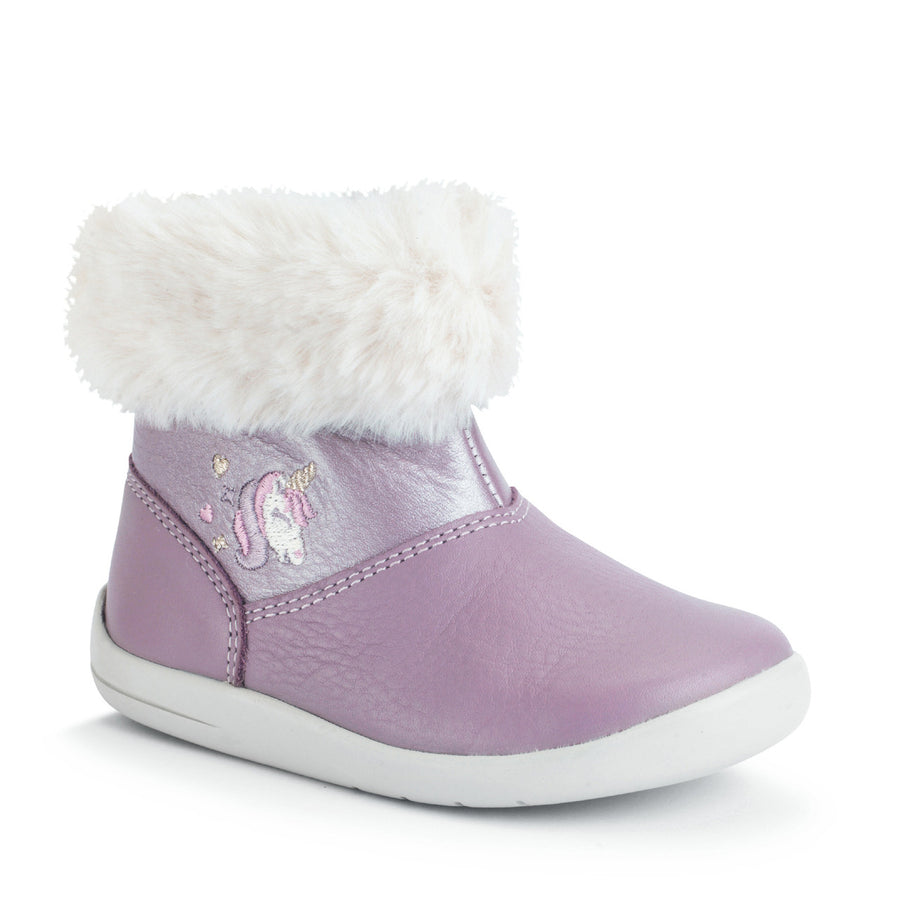 Start-rite Flurry 0855_8 Girls Mauve First Walker Boots