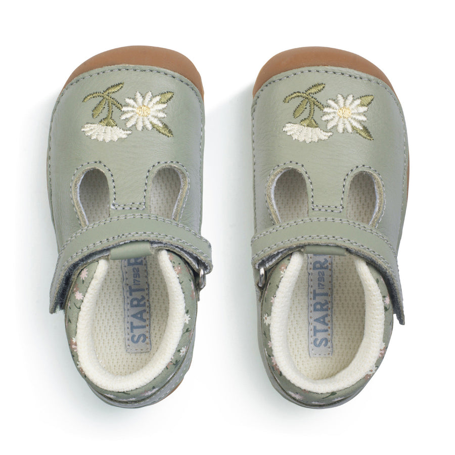 Start-Rite 0858_5 Squish Dusky Green Pre Walkers Girls Shoe