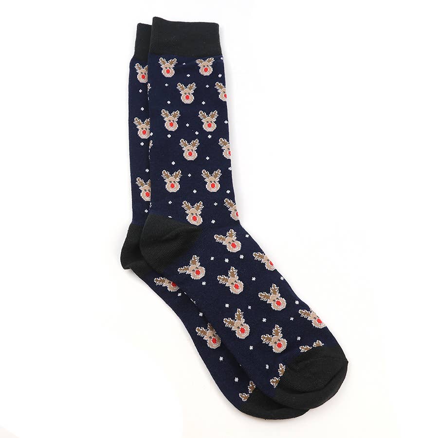 Novelty Rudolph Themed Socks for Men
