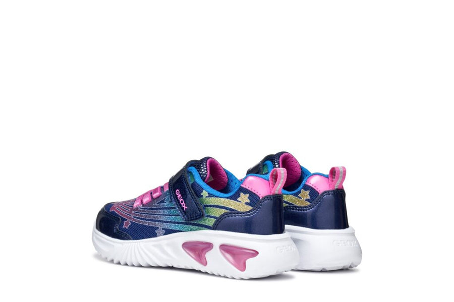 Geox J Assister Girl J56E9B Blue / Multicolour Girls Trainer