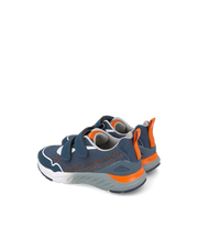 Biomechanics Double Velcro Navy & Orange Trainer