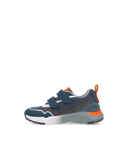 Biomechanics Double Velcro Navy & Orange Trainer