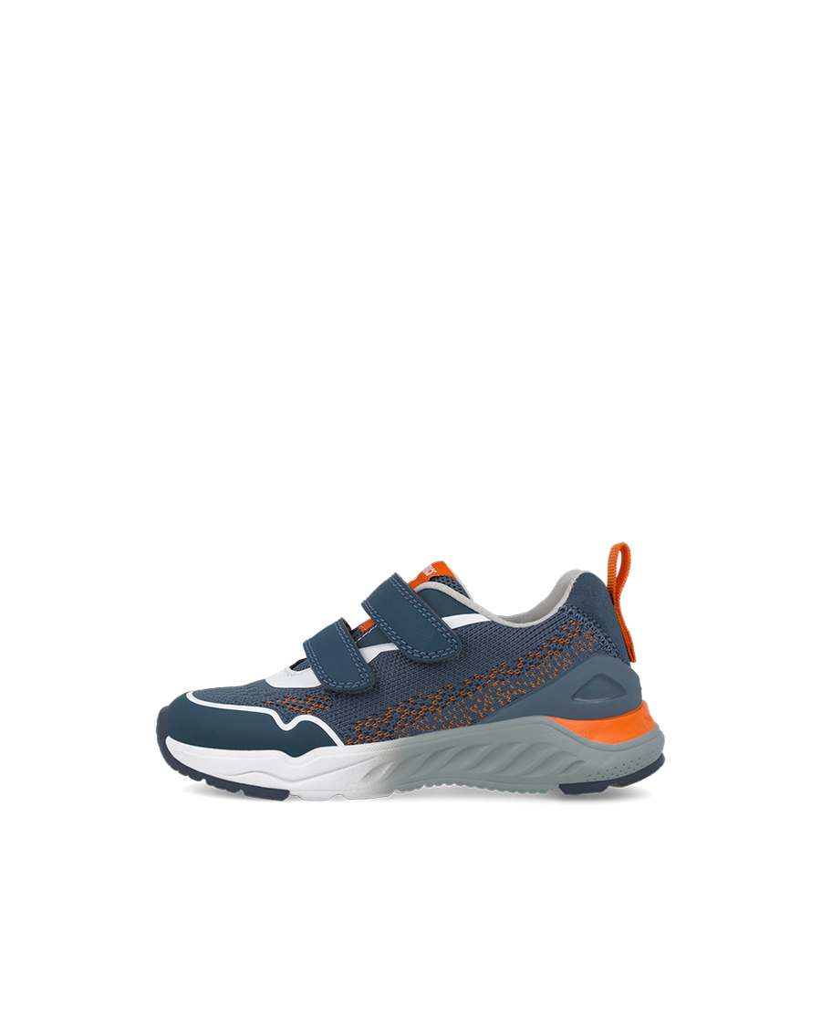 Biomechanics Double Velcro Navy & Orange Trainer