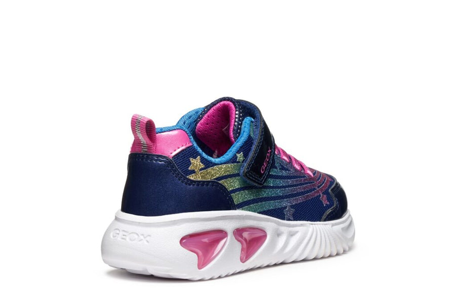 Geox J Assister Girl J56E9B Blue / Multicolour Girls Trainer