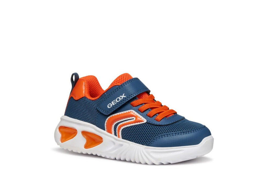 Geox J ASSISTER BOY J45DZC	014CE C4B2T Boys Blue / Orange Trainer