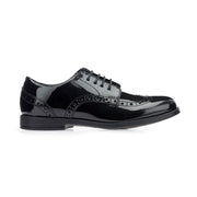 Startrite Brogue Pri 2745_3 Black Patent School Shoes