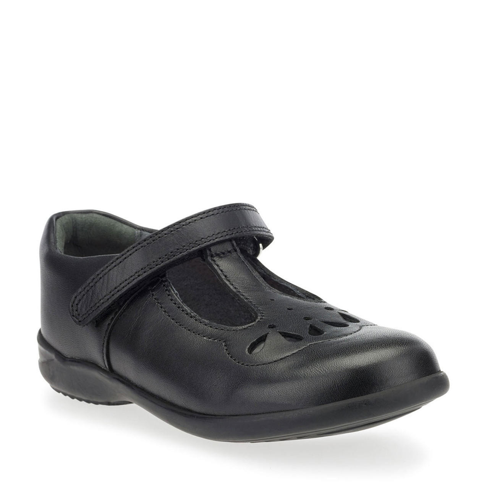 Start-Rite Poppy 2747_7 Black Leather Girls School Shoe