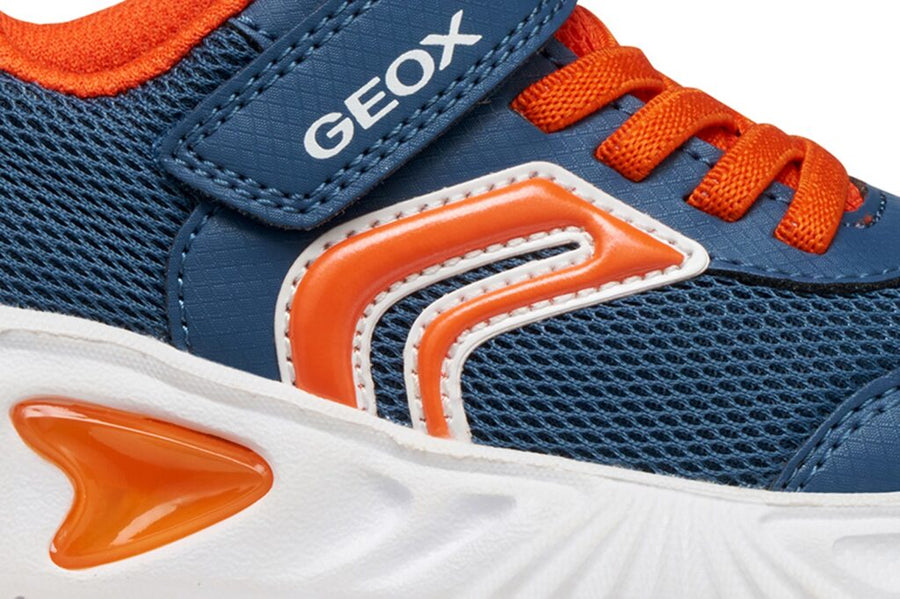 Geox J ASSISTER BOY J45DZC	014CE C4B2T Boys Blue / Orange Trainer