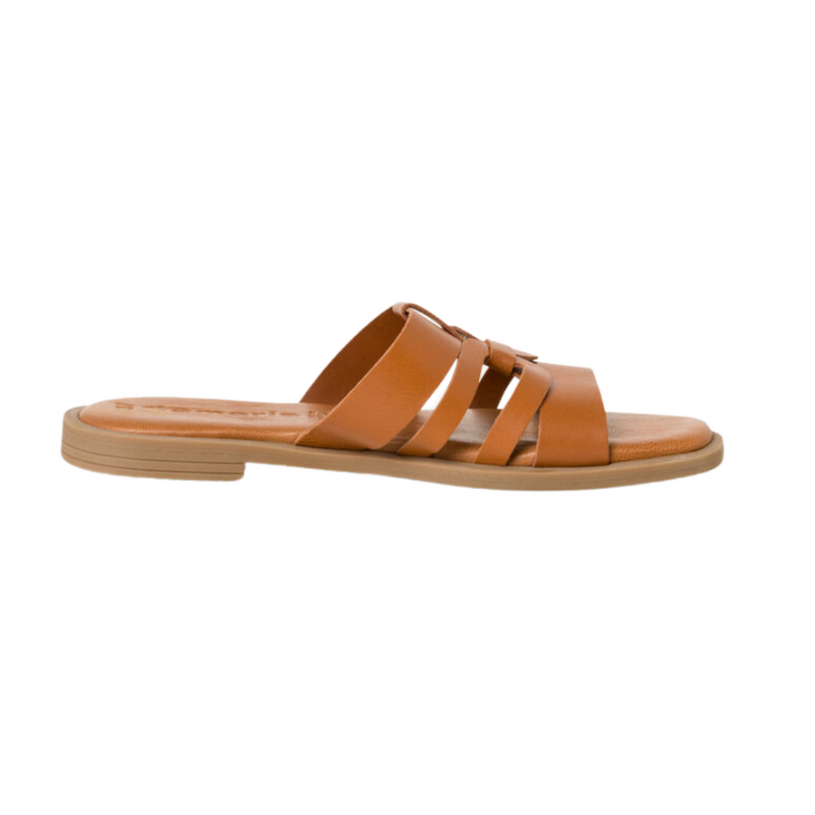 Tamaris 1-27103-42 455 Ladies Tan Leather Mules Sandals
