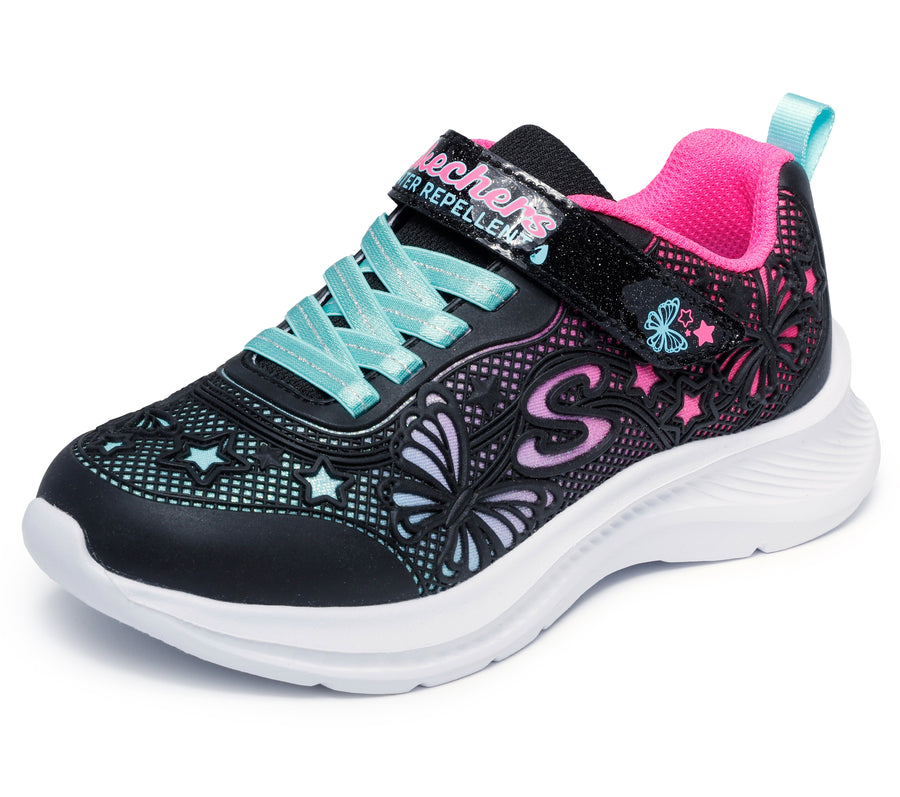 Skechers Jumpsters 2.0 Butterfly Flush 303380L Black / Multi Girls Trainer
