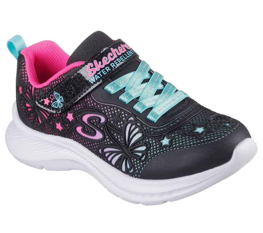 Skechers Jumpsters 2.0 Butterfly Flush 303380L Black / Multi Girls Trainer