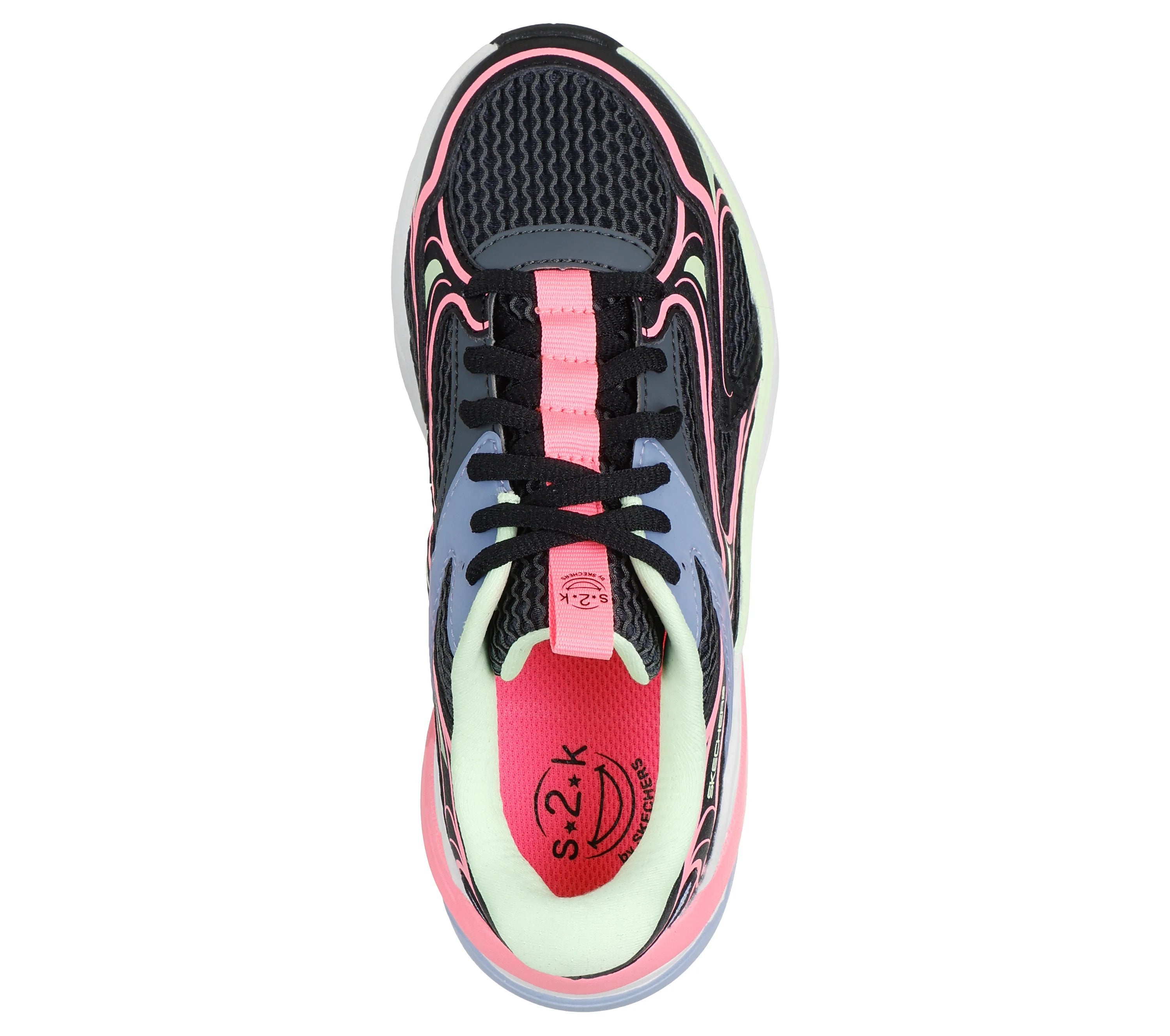 Skechers S2K 303697L BKMT BLACK/MULTI Girls Trainer
