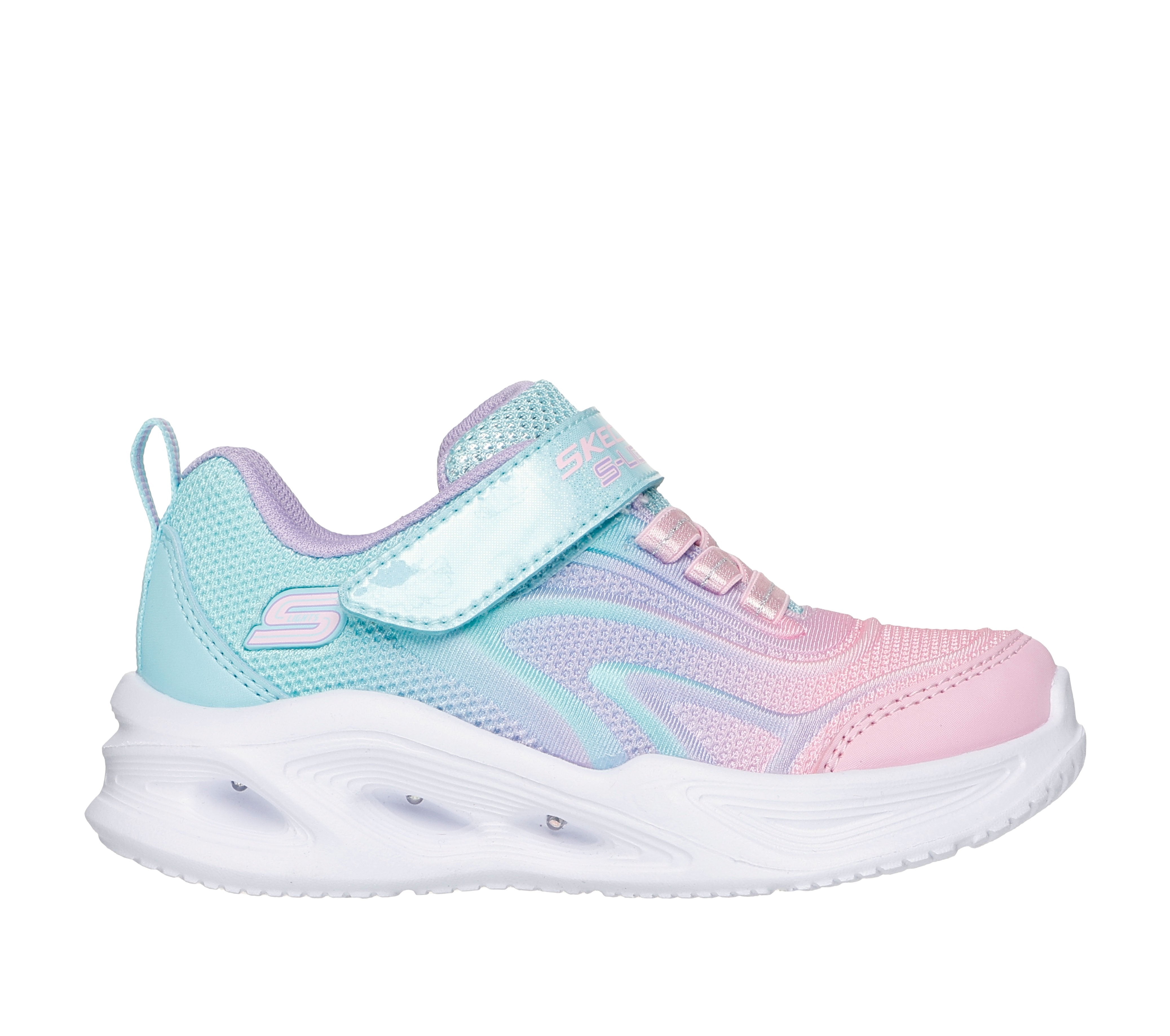 Skechers Sola Glow Clolour Breeze 303713N Girls Lights Trainer
