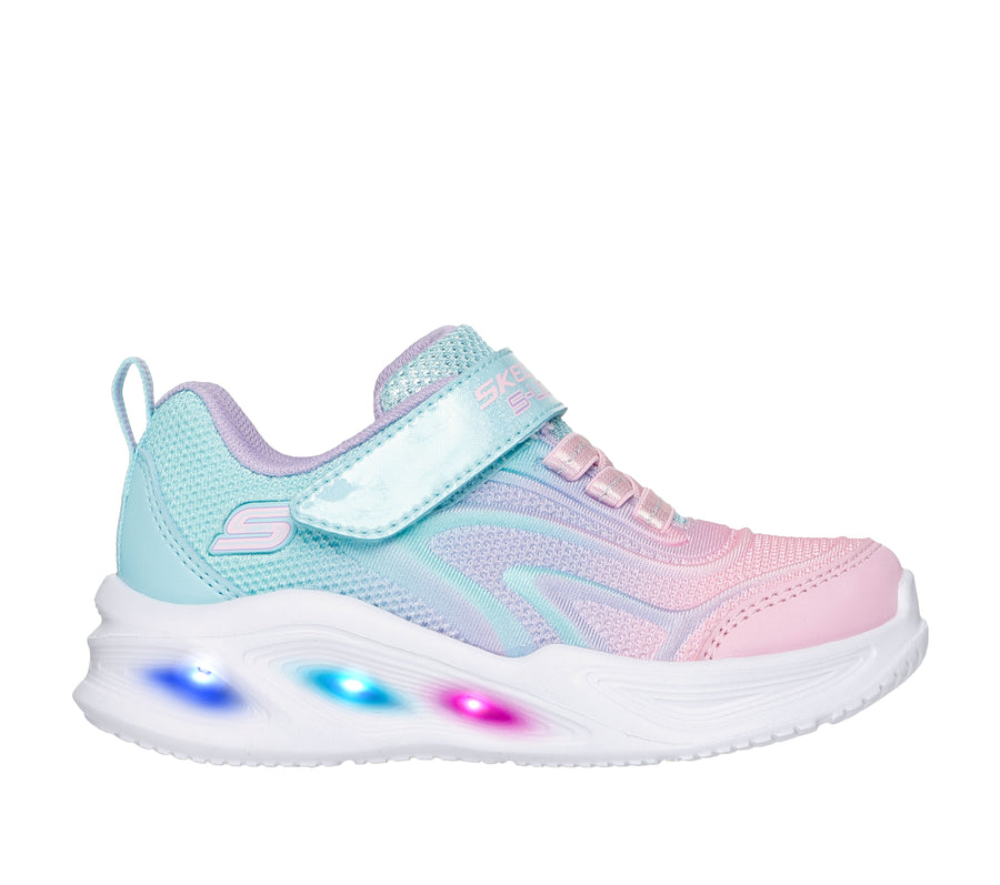 Skechers Sola Glow Clolour Breeze 303713N Girls Lights Trainer