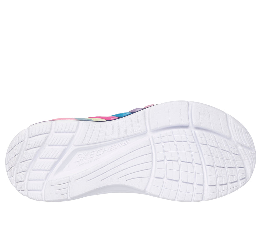 Skechers Rainbow Cruisers Reflection 303722L Girls Navy Lights Trainer