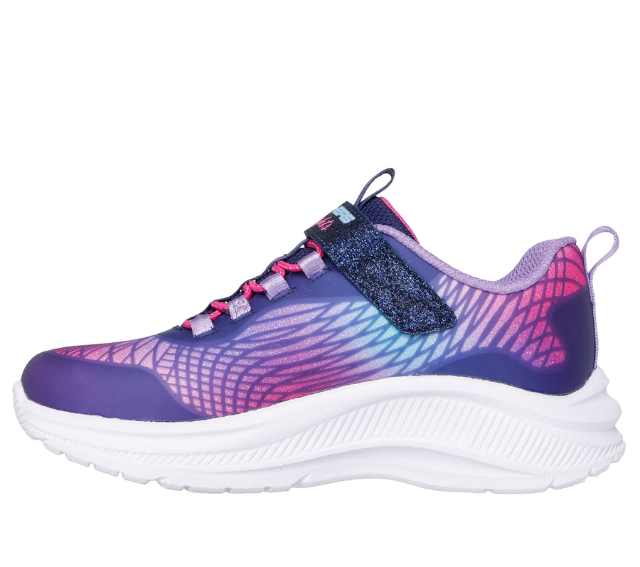 Skechers Rainbow Cruisers Reflection 303722L Girls Navy Lights Trainer