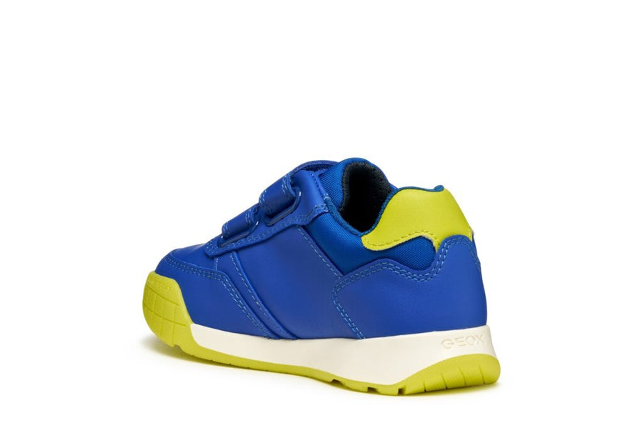 Geox J Rann-E Boy J56NEA 065FU Royal/Lime Boys Trainer