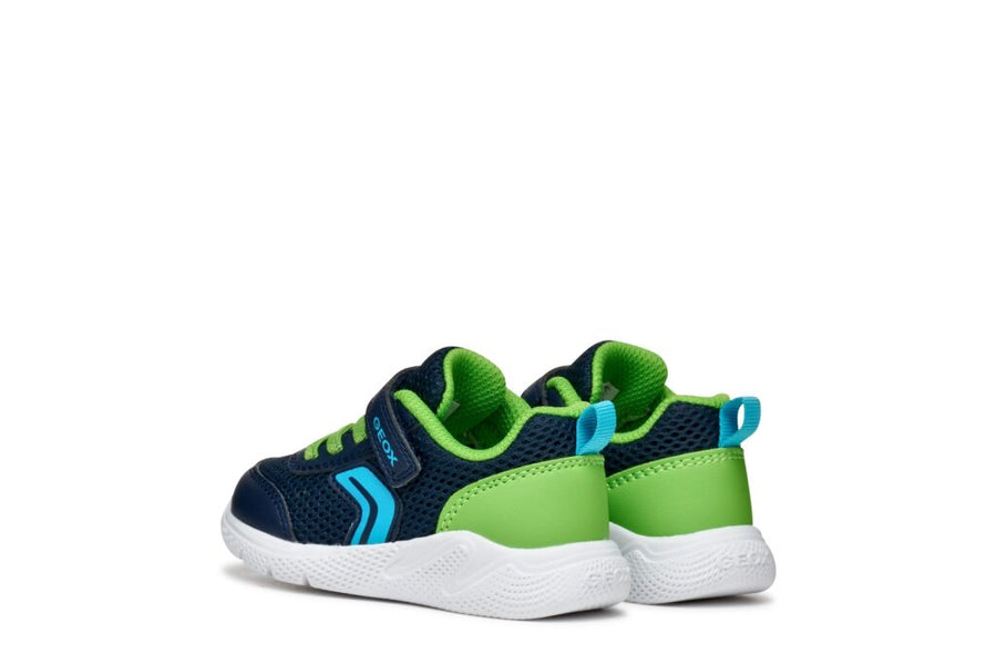 Geox B SPRINTYE BOY B454UC 01454 C0749 Boys Navy / Lime Trainer