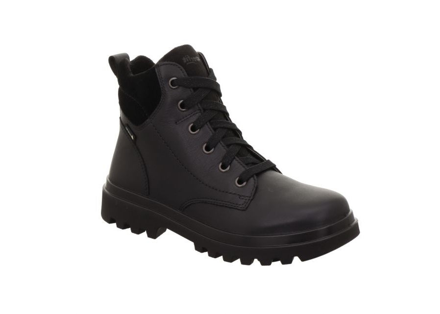 Superfit Abby 1-000612-0000 Girls Black Leather Gore-tex Ankle Boot