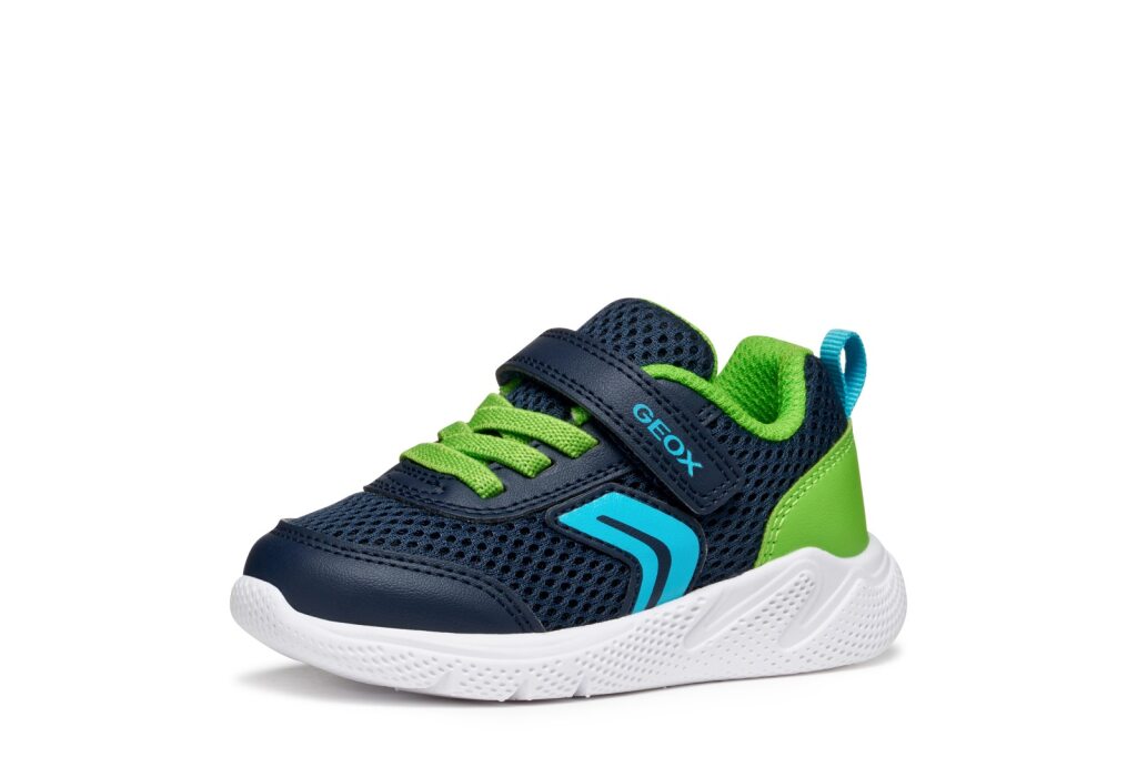 Geox B SPRINTYE BOY B454UC 01454 C0749 Boys Navy / Lime Trainer