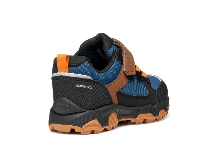 Geox J MAGNETAR B.B J463ZB 050FU C0948 Boys Navy / Brown Trainer