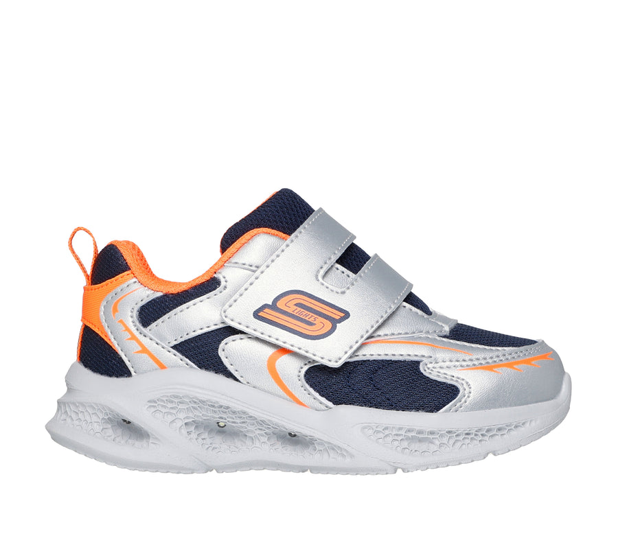Skechers Meteor Lights 401498N Boys Silver Trainer